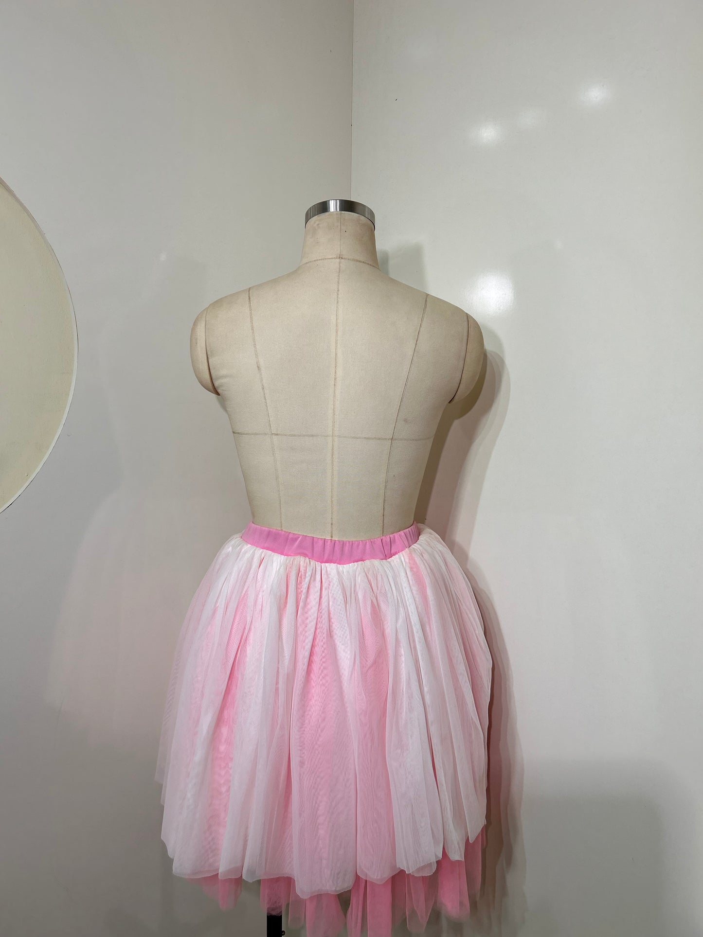 Pink And White Tulle Skirt