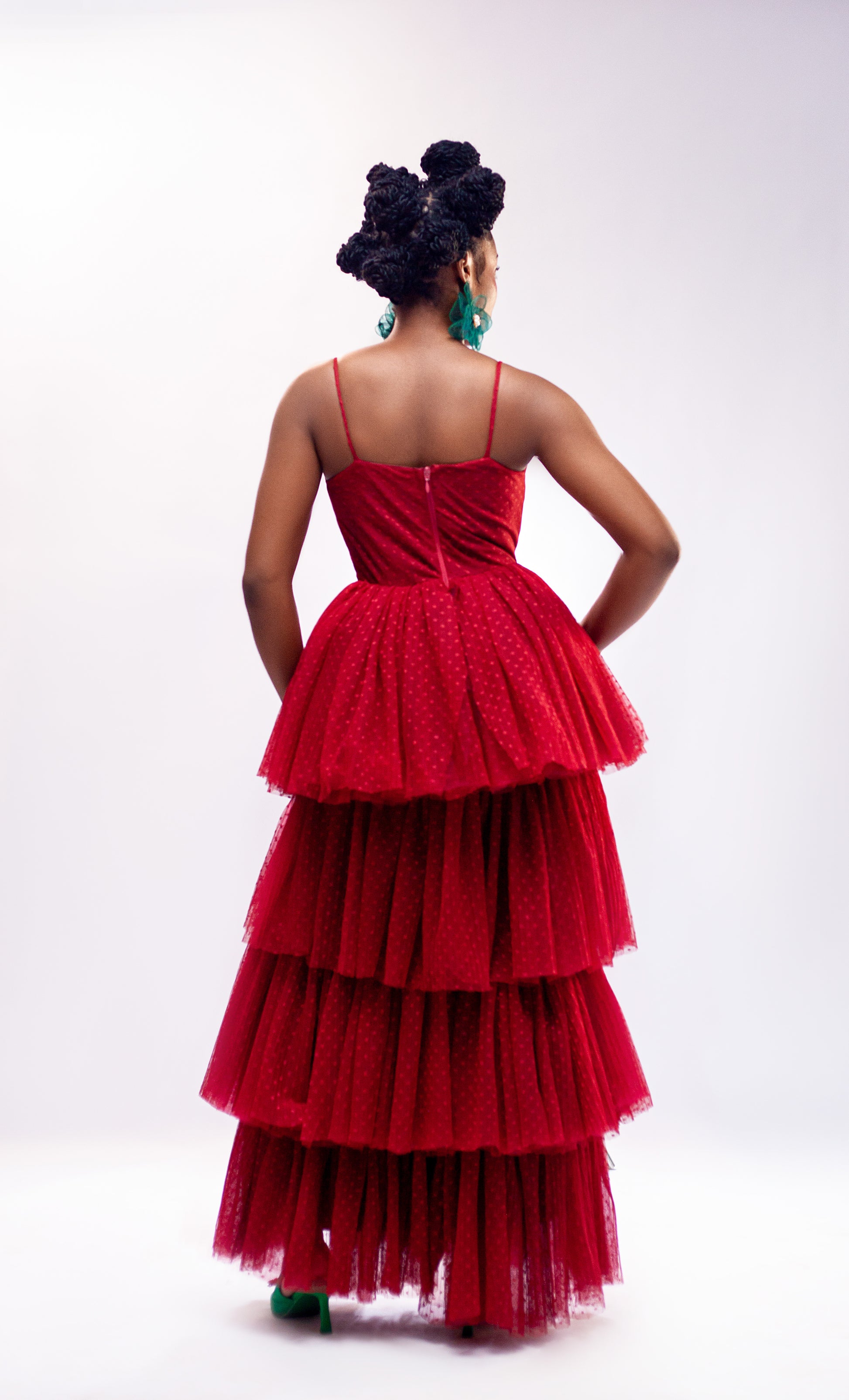 Red Tulle Dress by Dimaz