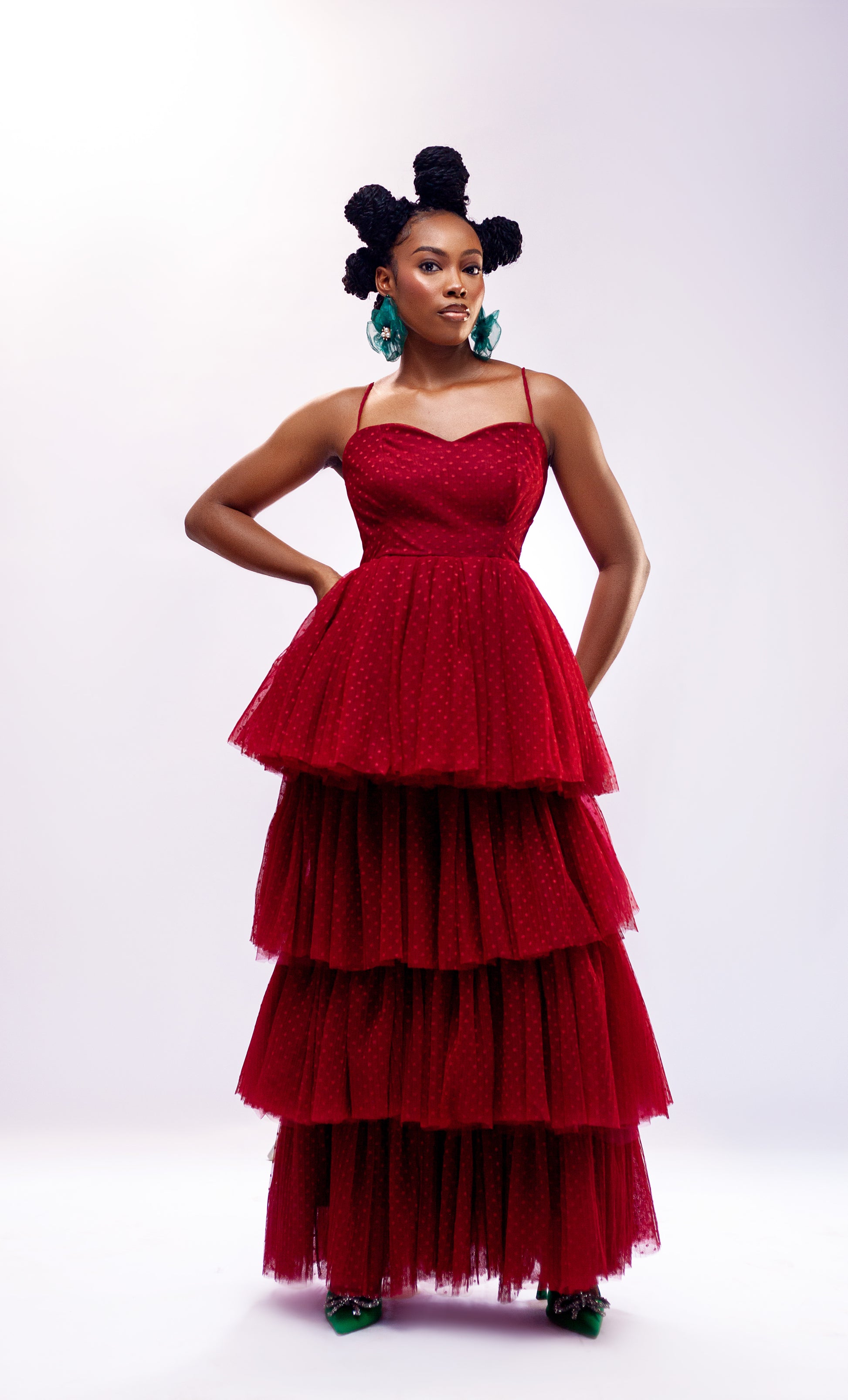 Red Tulle Dress by Dimaz