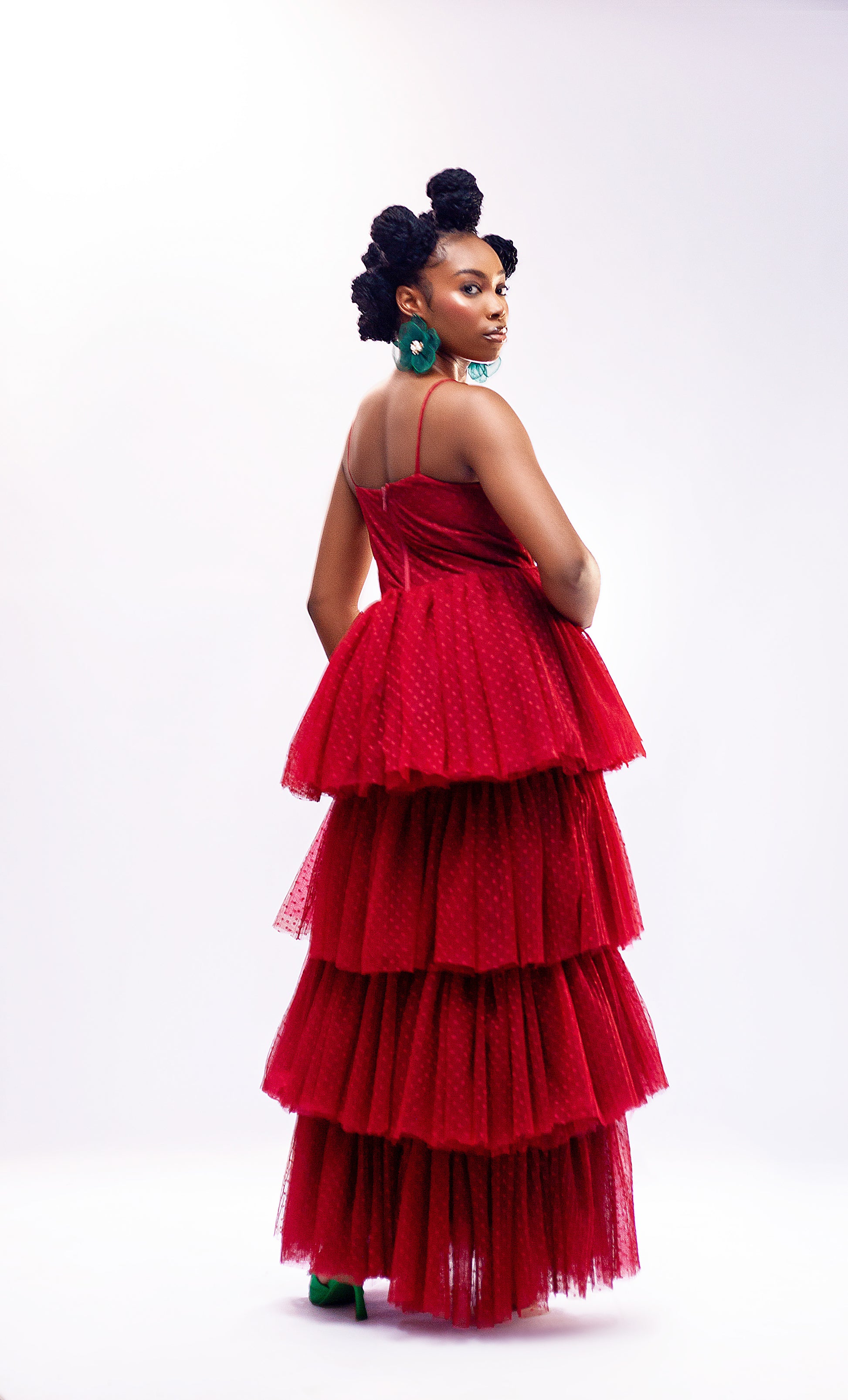 Red Tulle Dress by Dimaz