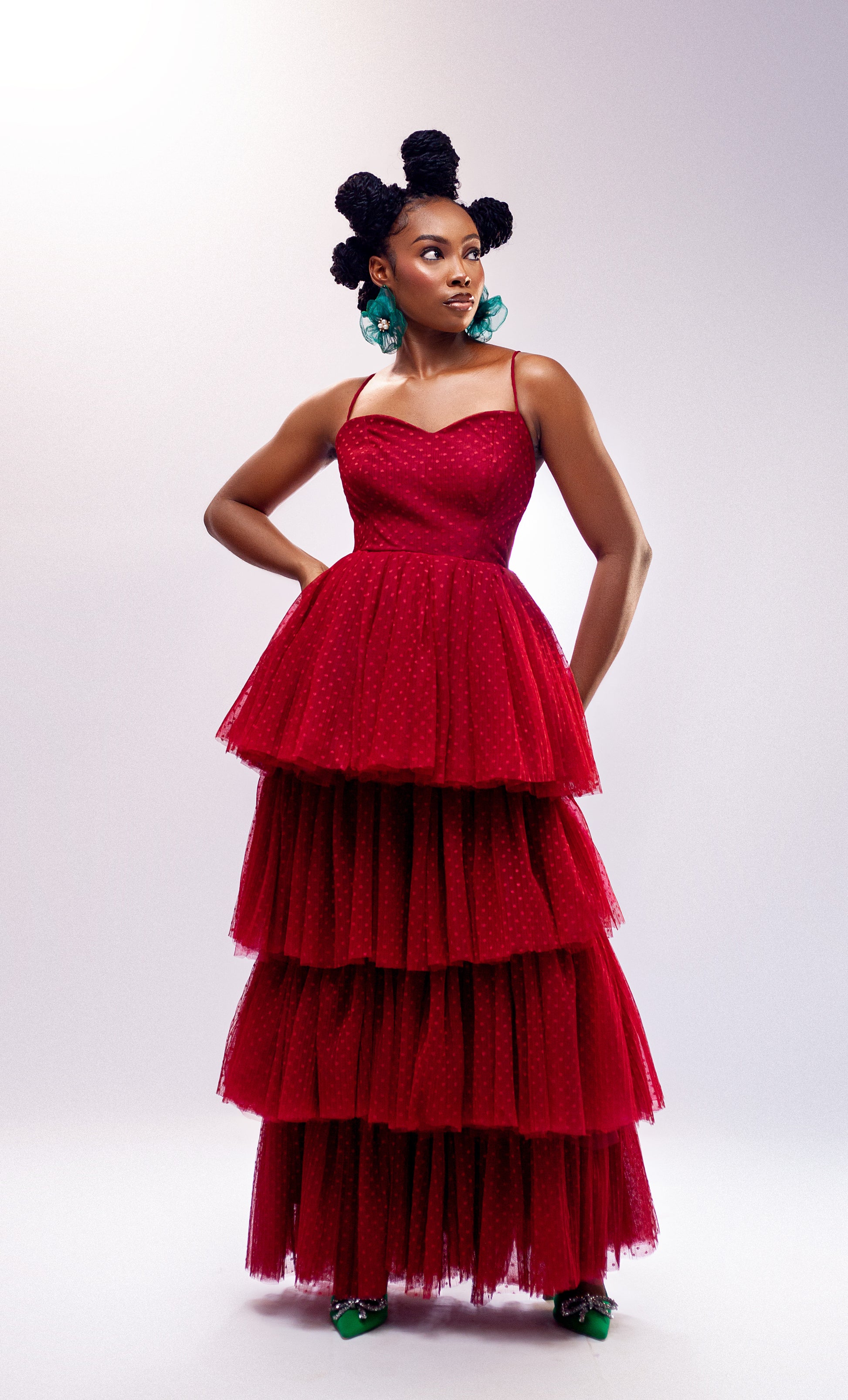 Red Tulle Dress by Dimaz