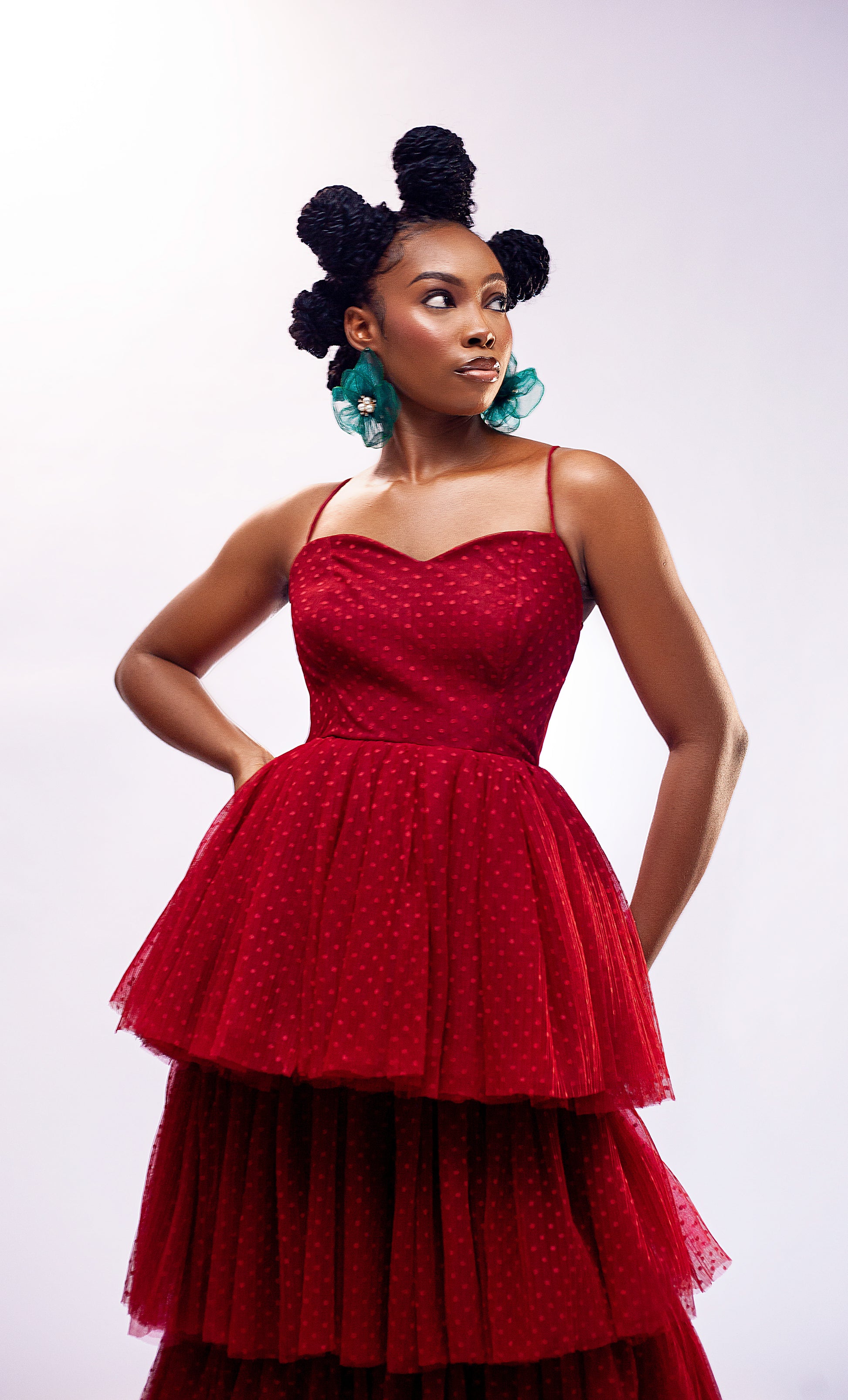 Red Tulle Dress by Dimaz