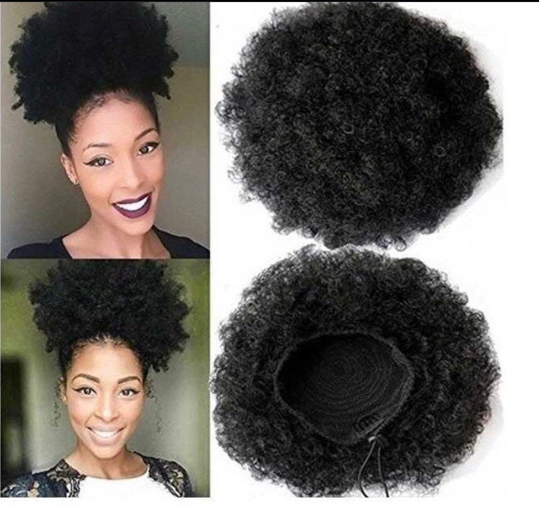 Afro Bun Puff Wig