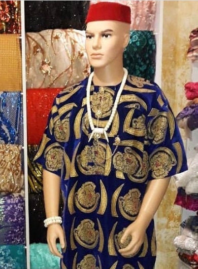 Isiagu men’s shirt with free jewelry(linking chain,necklace,bracelet) - Dimaz