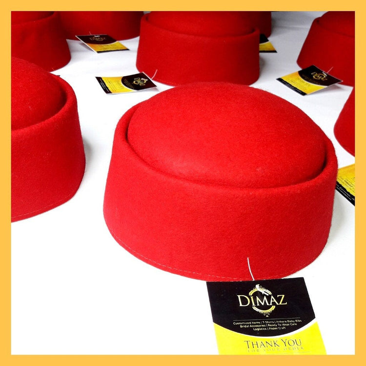 Igbo Traditional Cap/Hat/African Red Cap - Dimaz