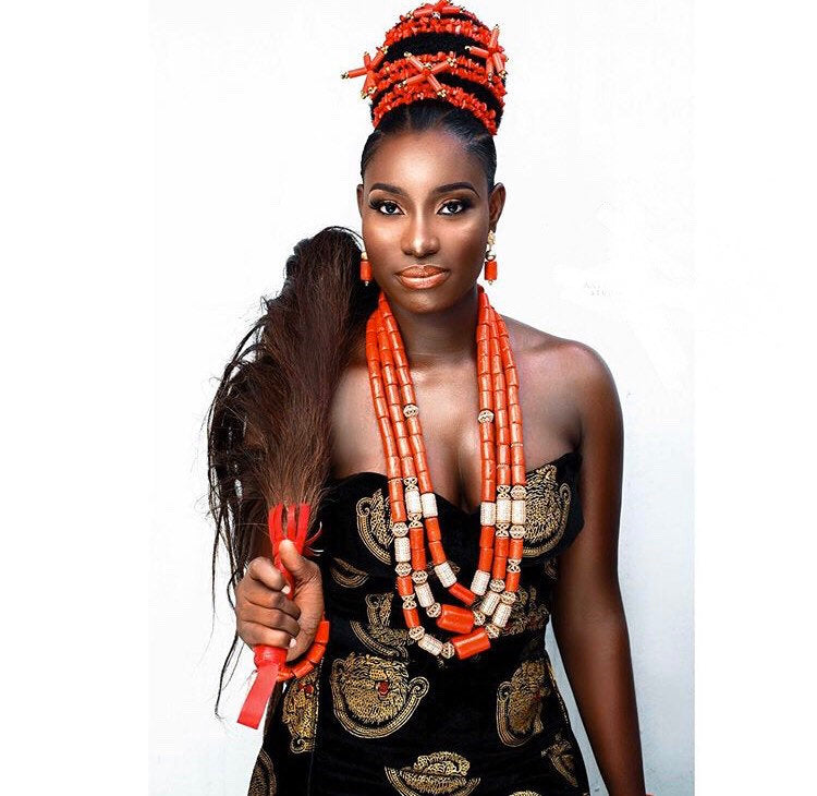 Isiagu African Igbo Bride Outfit - Dimaz