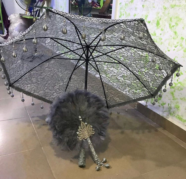 Bridal umbrella lace/fabric parasol - Dimaz