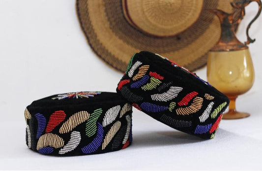Multicolor african beaded hat - Dimaz